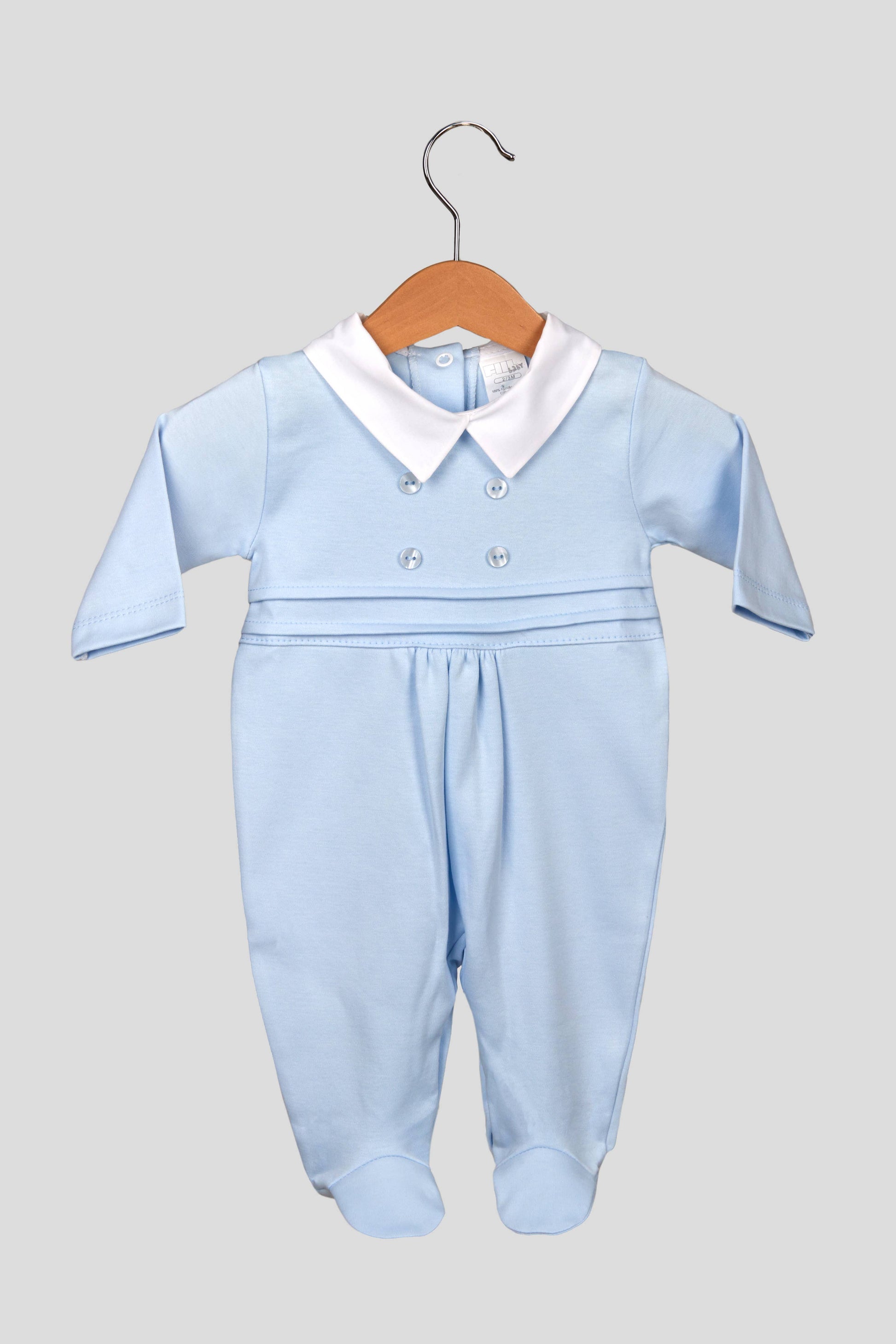 Baby Boy Buttons Cotton Babygrow 2510B