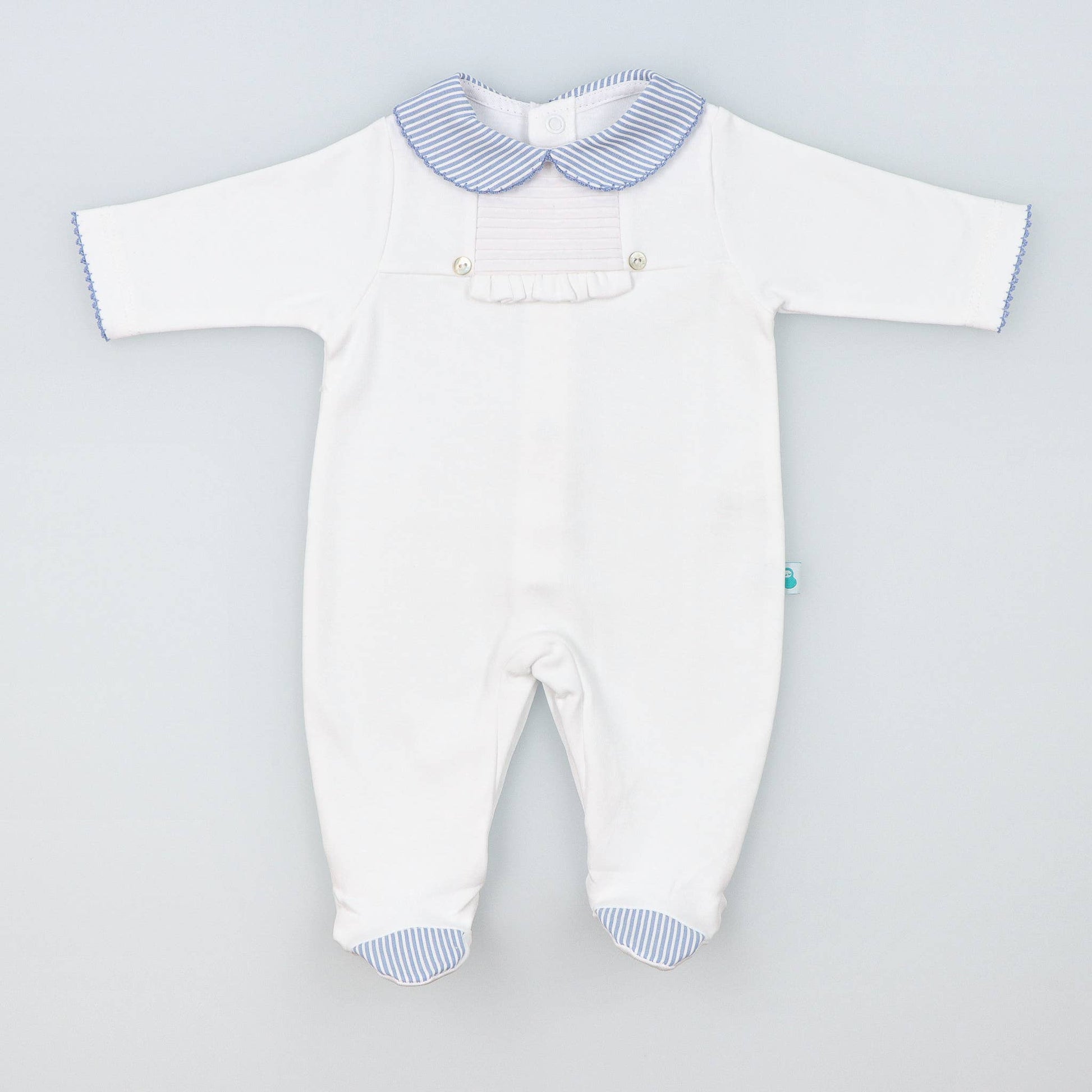 Baby Onesie BabyGrow made of Cotton with Striped Collar