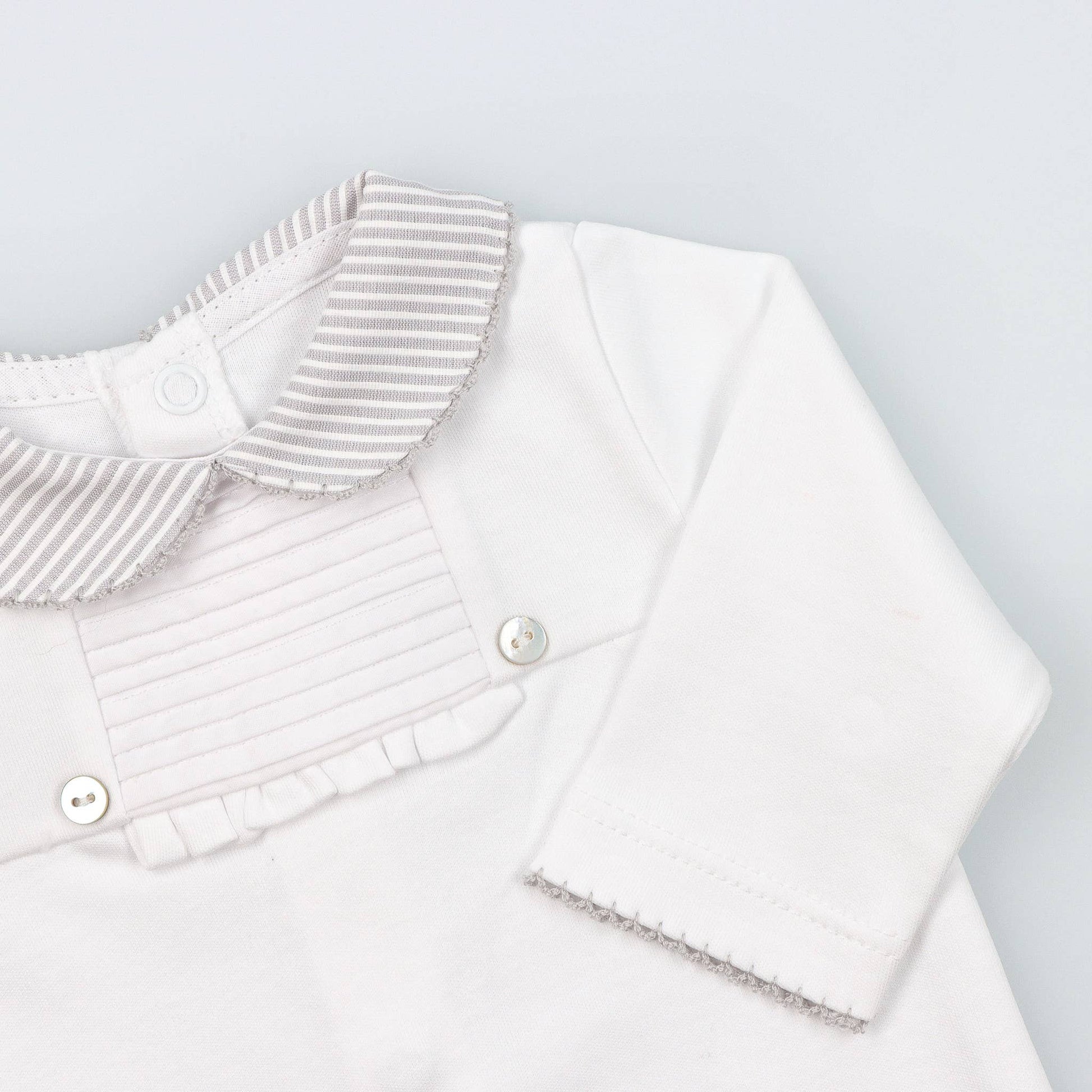 Baby Onesie BabyGrow made of Cotton with Striped Collar