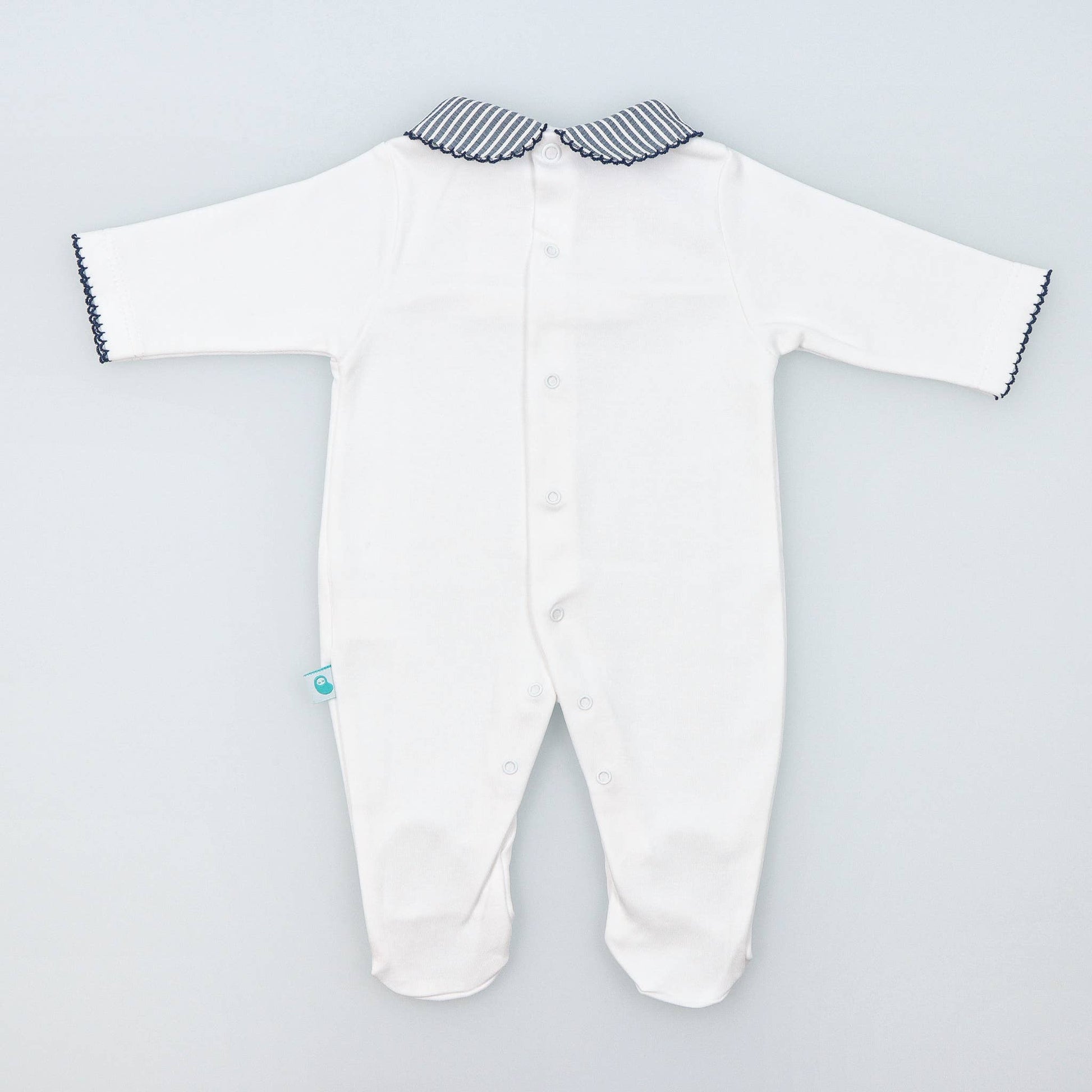 Baby Onesie BabyGrow made of Cotton with Striped Collar