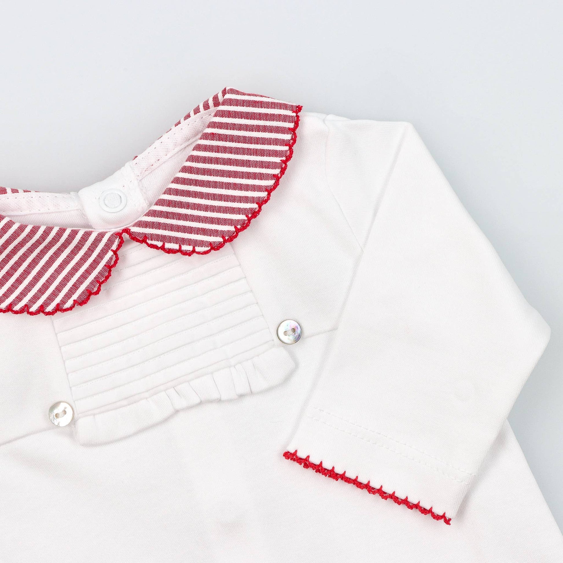 Baby Onesie BabyGrow made of Cotton with Striped Collar