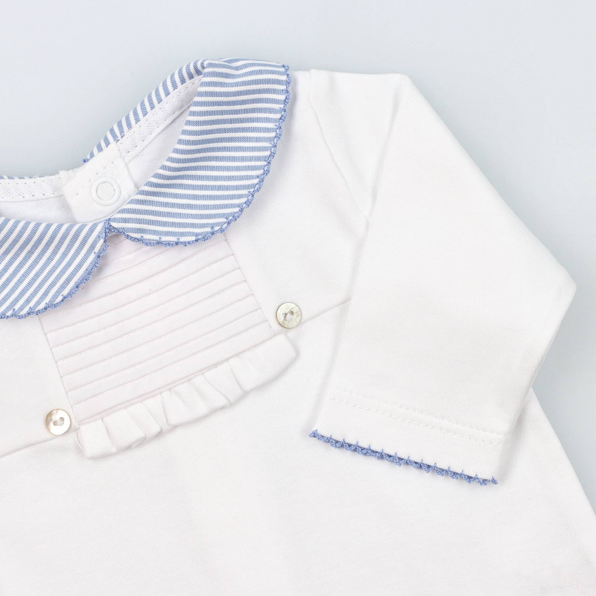 Baby Onesie BabyGrow made of Cotton with Striped Collar