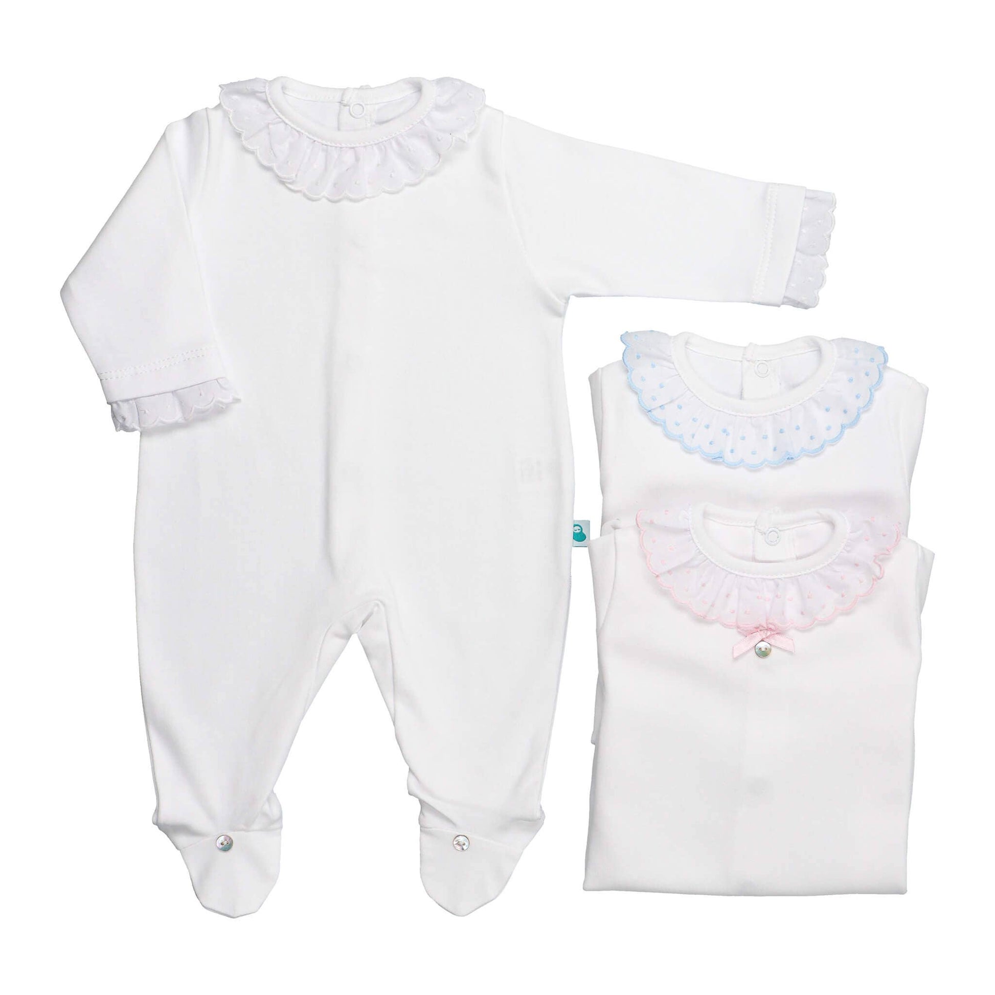 BabyGrow with Lace Collar made in Cotton
