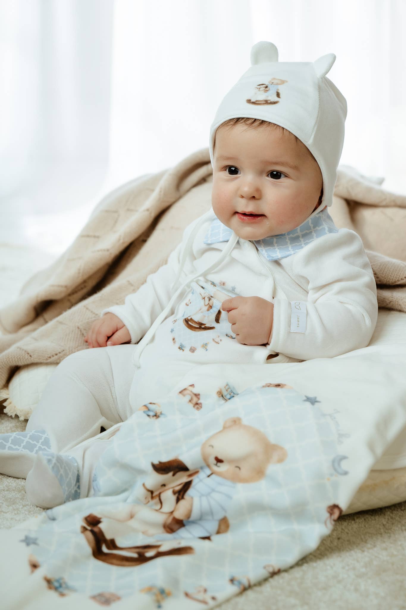 Cotton Velour Babygrow for Boys Andretti