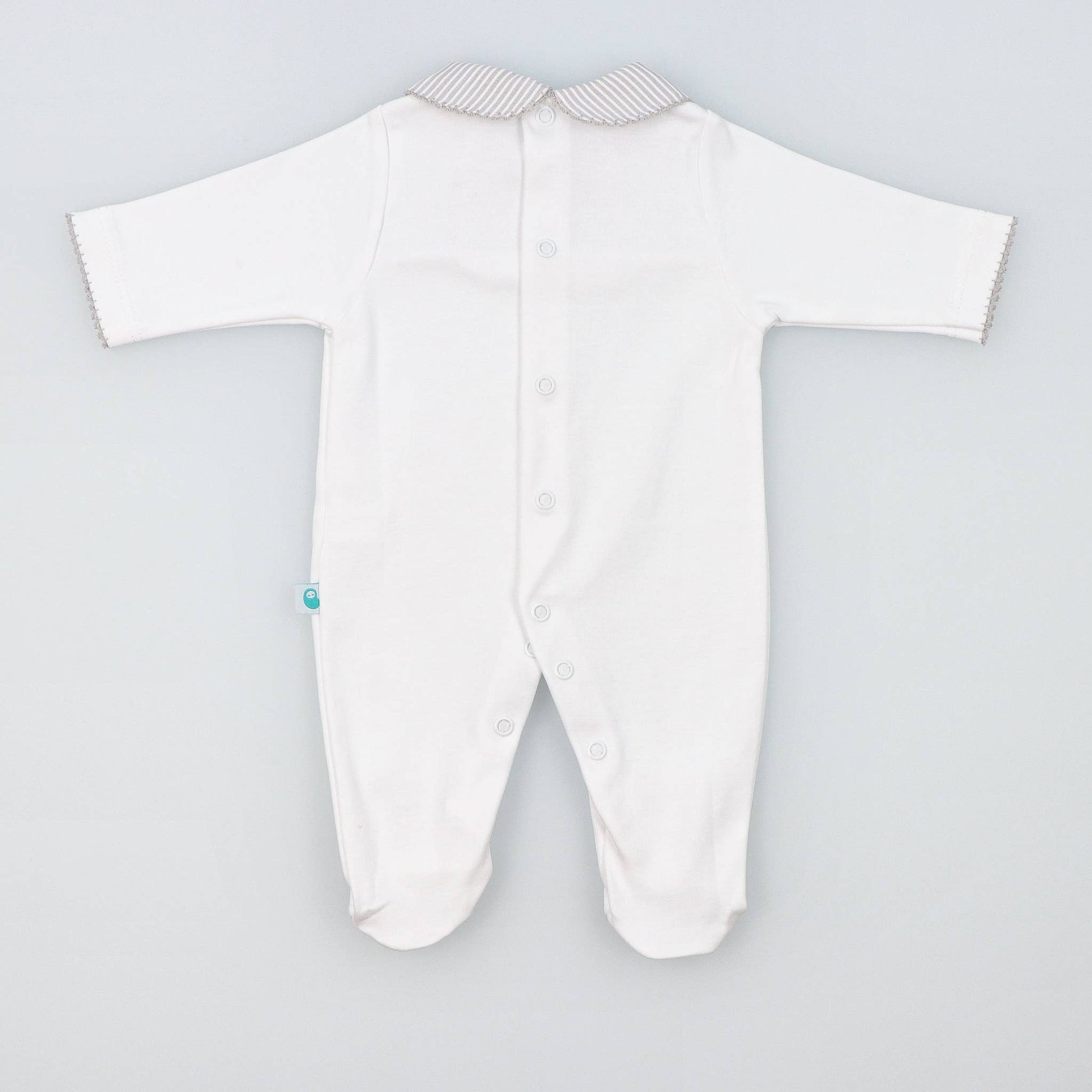Baby Onesie BabyGrow made of Cotton with Striped Collar
