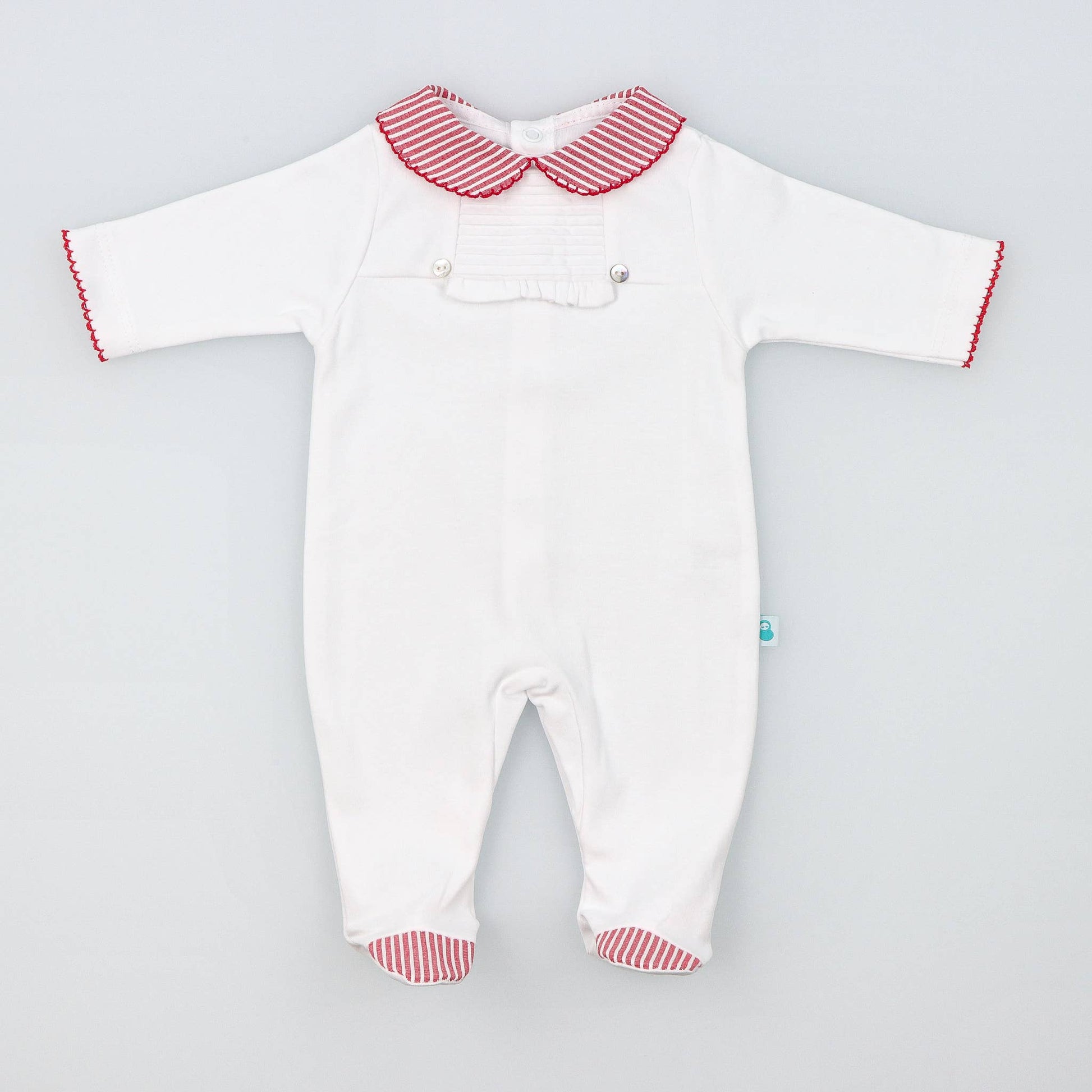 Baby Onesie BabyGrow made of Cotton with Striped Collar