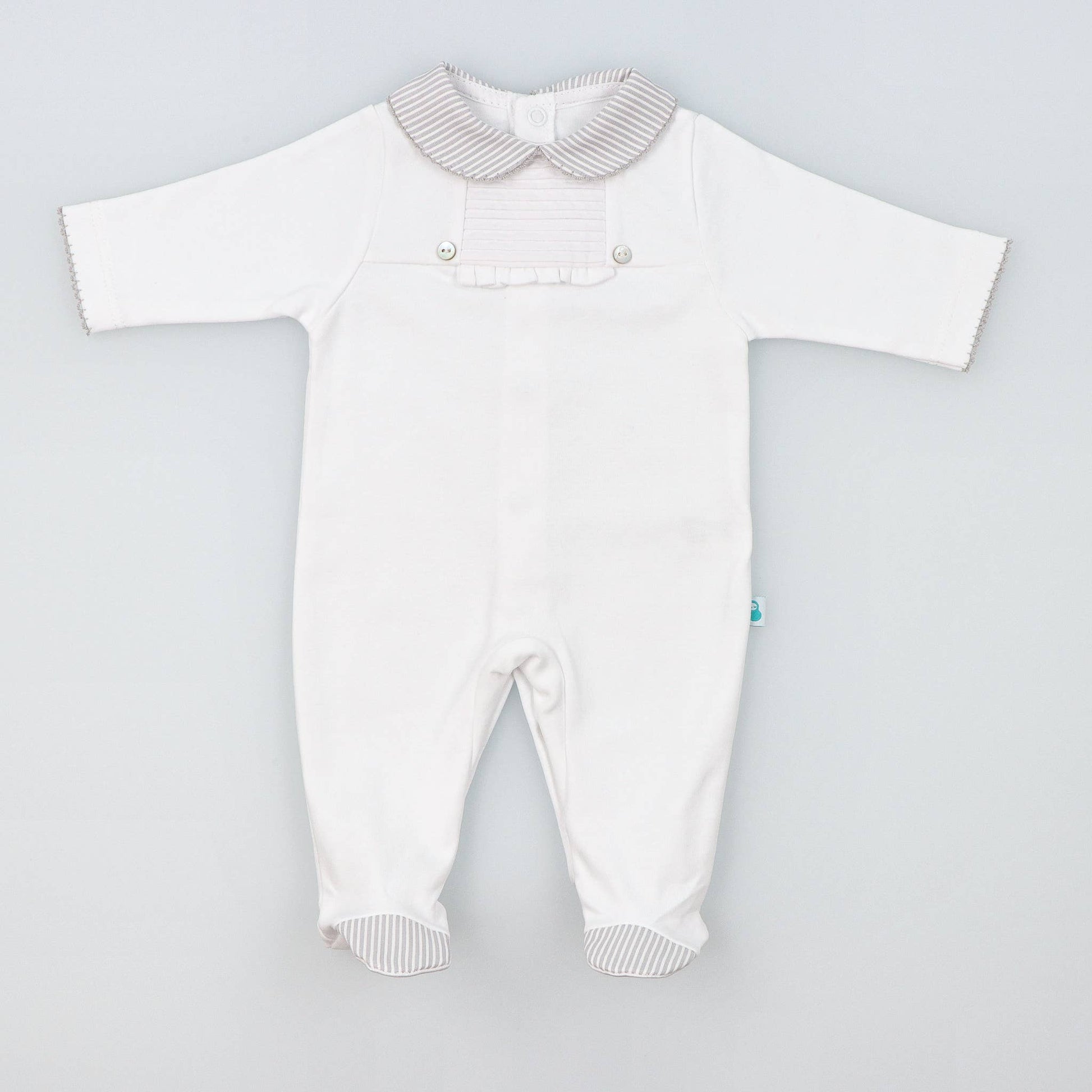 Baby Onesie BabyGrow made of Cotton with Striped Collar
