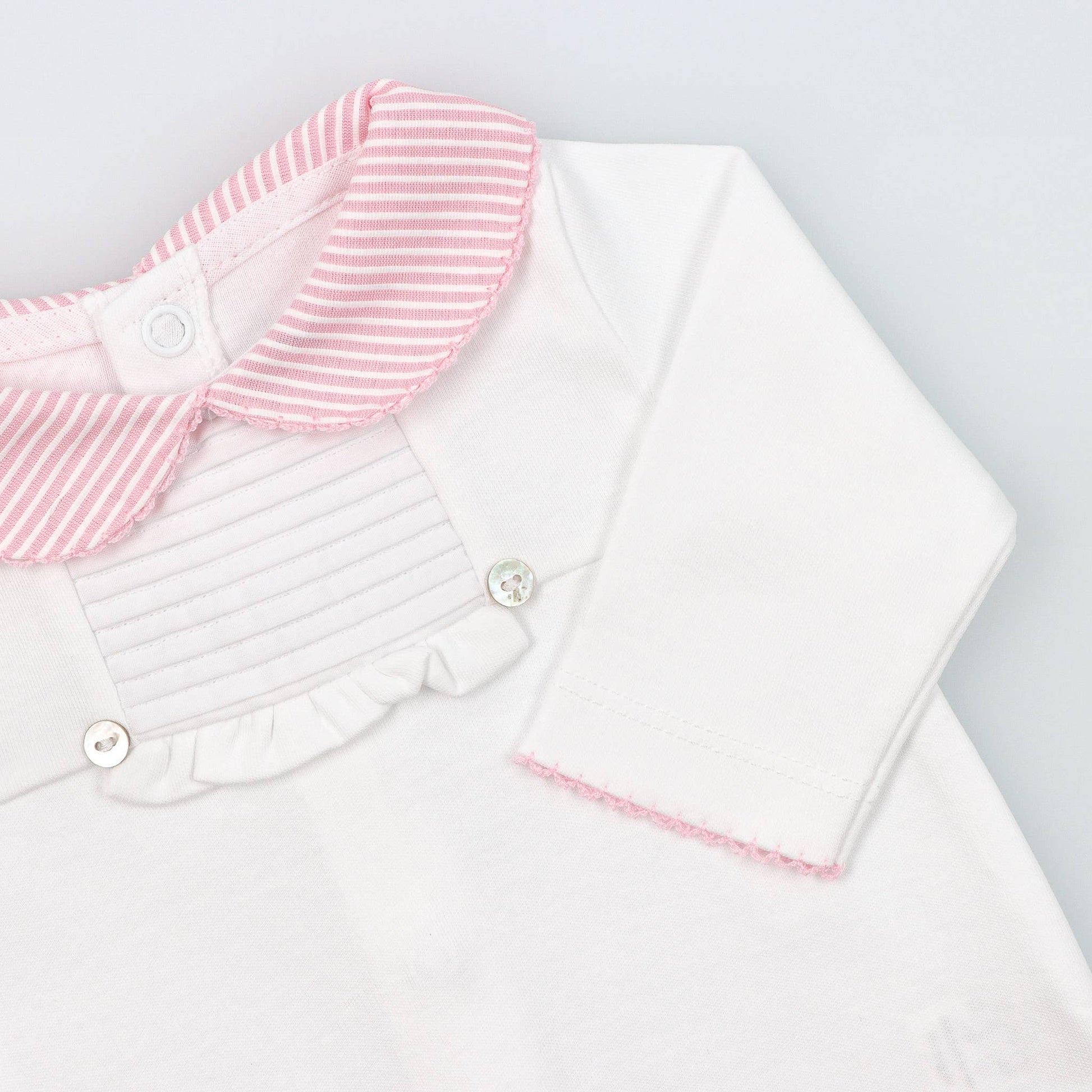 Baby Onesie BabyGrow made of Cotton with Striped Collar