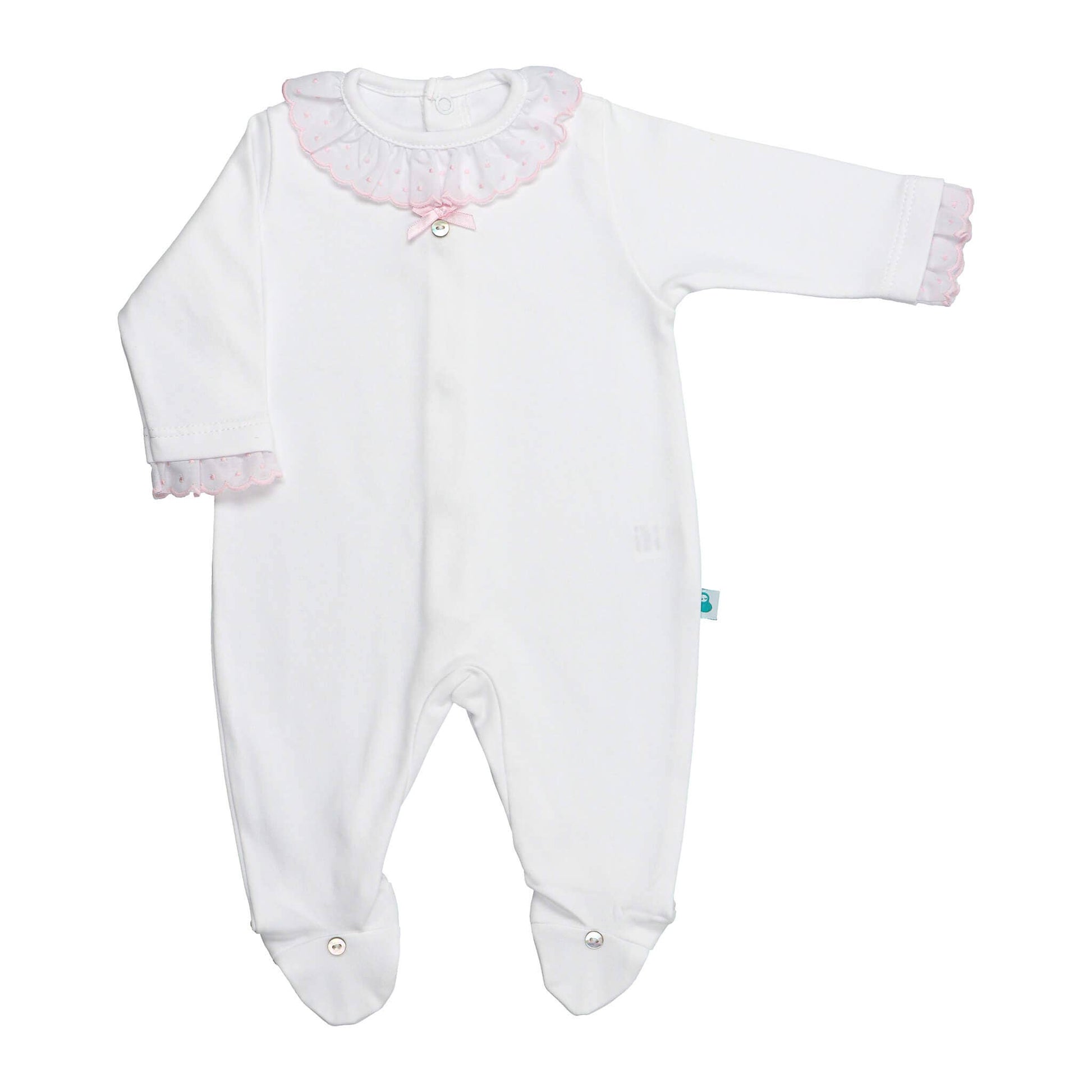 BabyGrow with Lace Collar made in Cotton