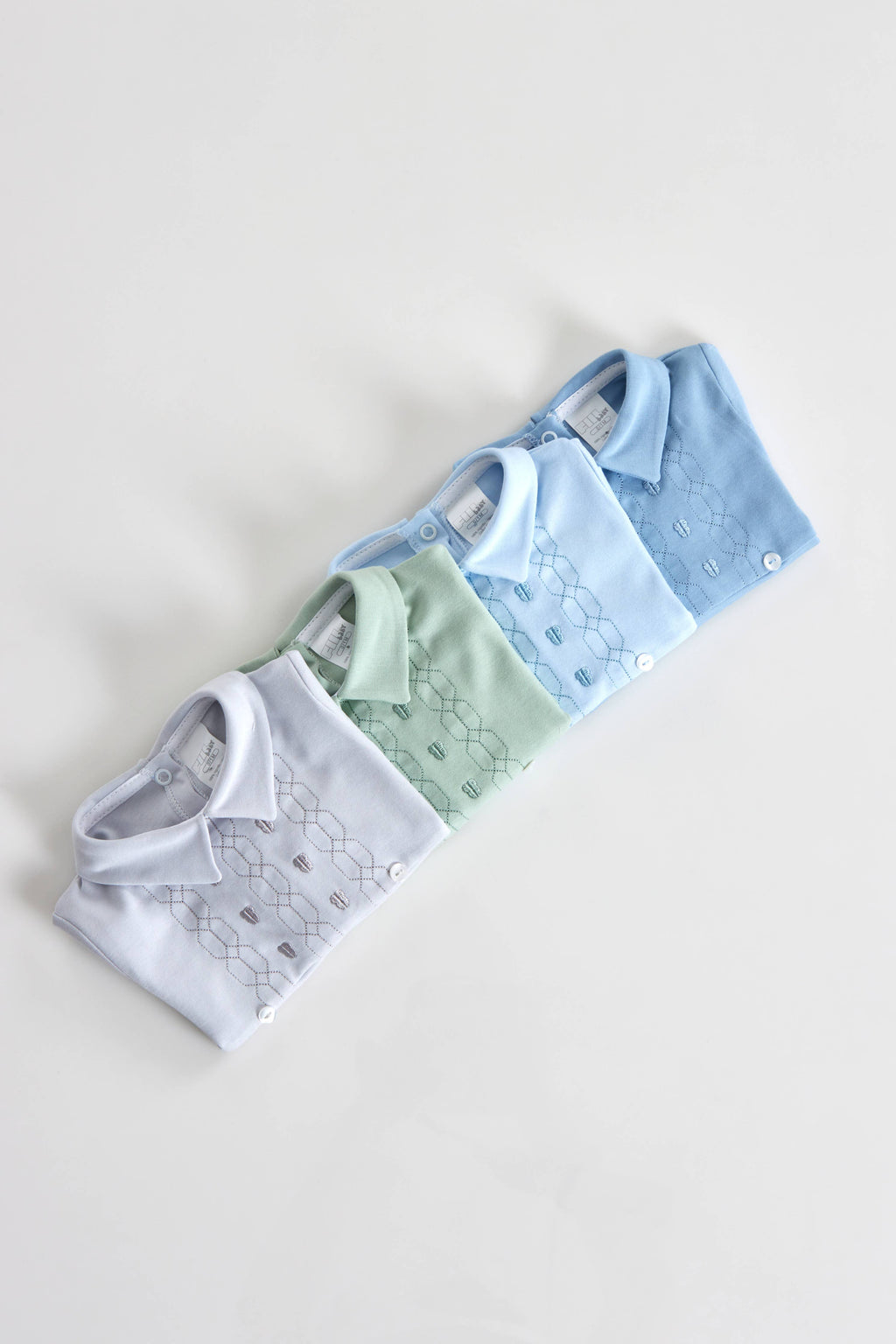 Embroidered Babygrow Collar and Back Opening 946/AL