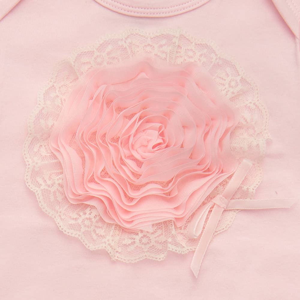 Haute Baby Pink Lullabye Baby Gown For Newborn Girl