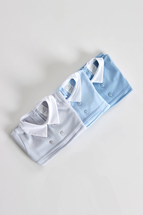 Baby Boy Buttons Cotton Babygrow 2510B