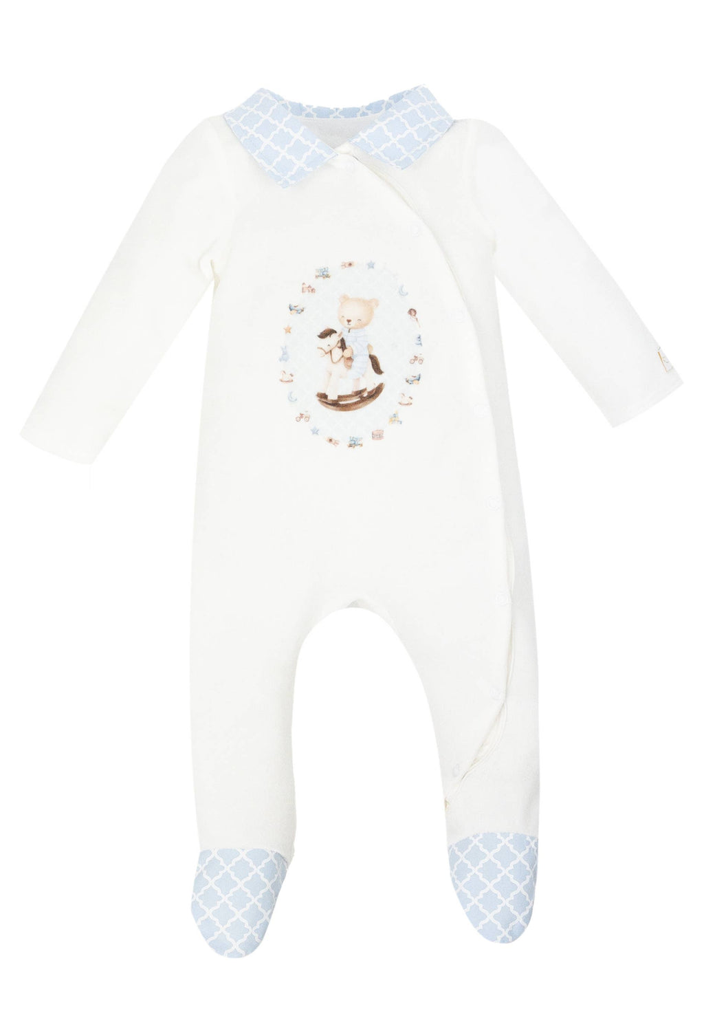 Cotton Velour Babygrow for Boys Andretti