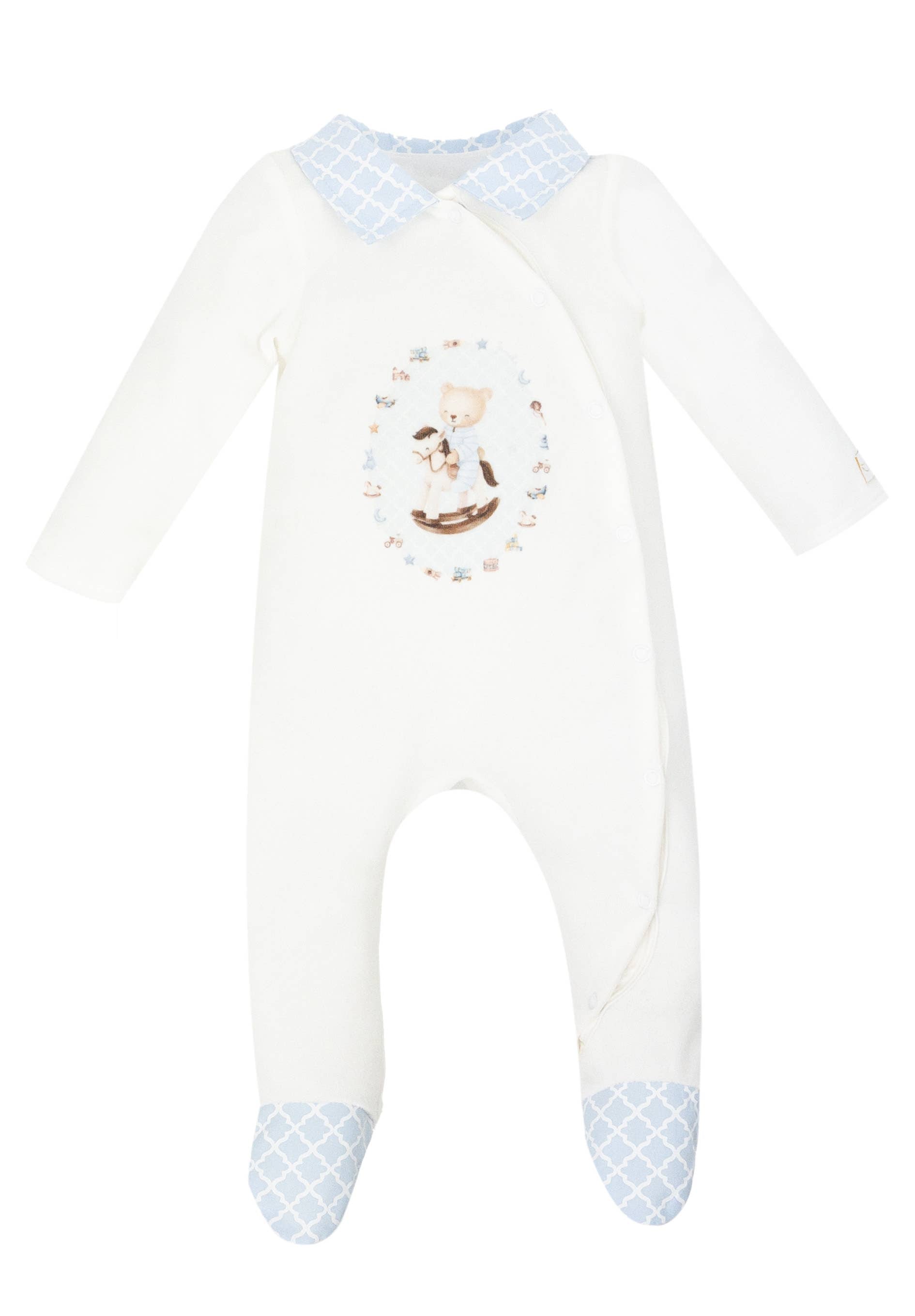 Cotton Velour Babygrow for Boys Andretti