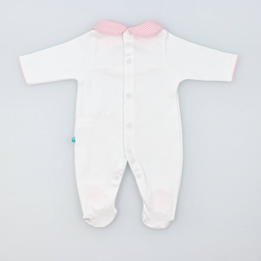 Baby Onesie BabyGrow made of Cotton with Striped Collar
