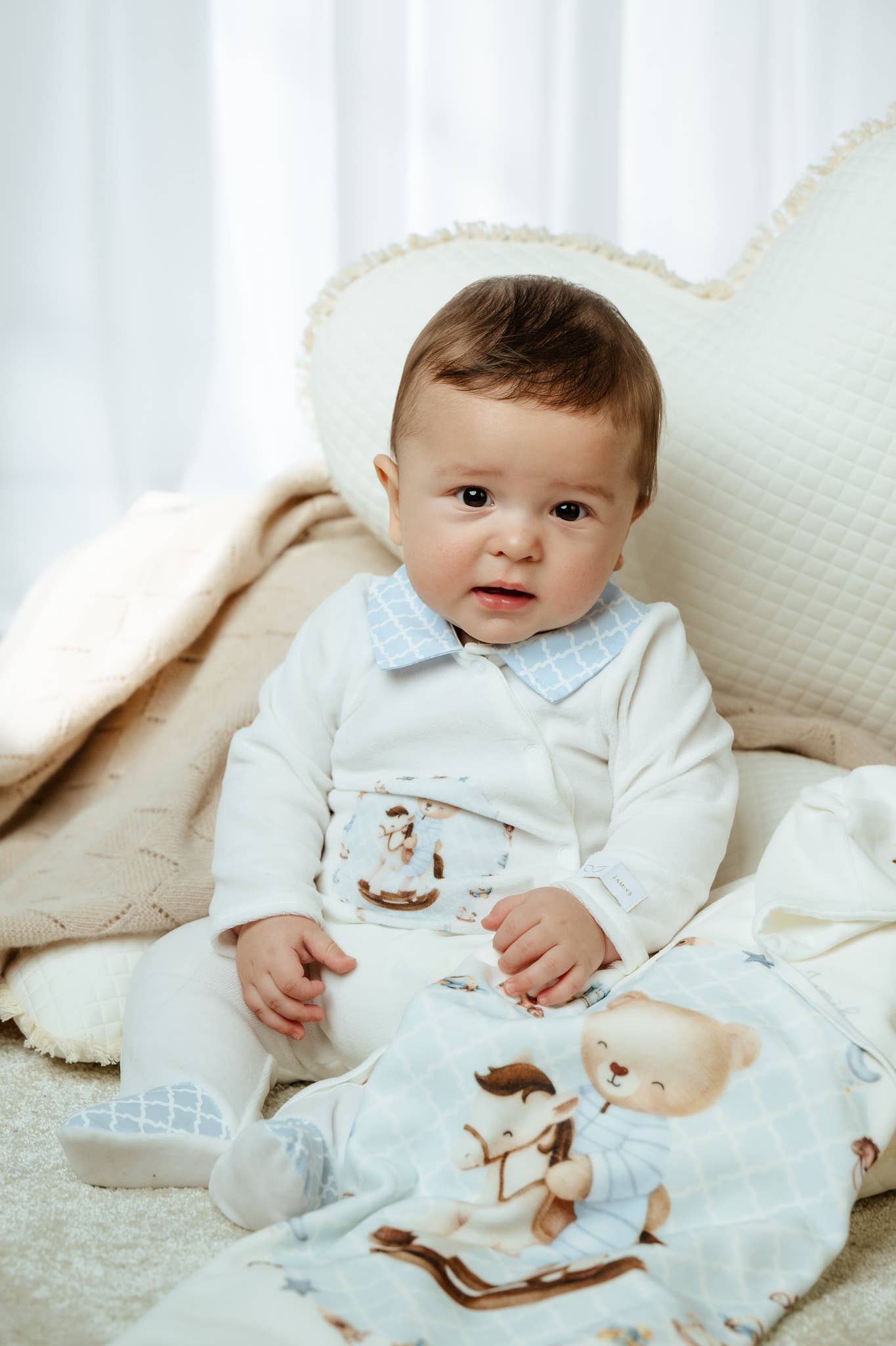 Cotton Velour Babygrow for Boys Andretti