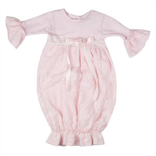 Haute Baby Sweet Rose Gown for Newborn